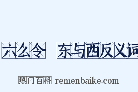 六么令·东与西反义词是什么意思的图片